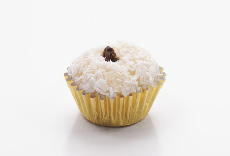 Beijinho is brazilian sweet made with condensed milk and coconutの写真素材