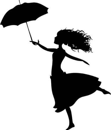 umbrella girlのイラスト素材