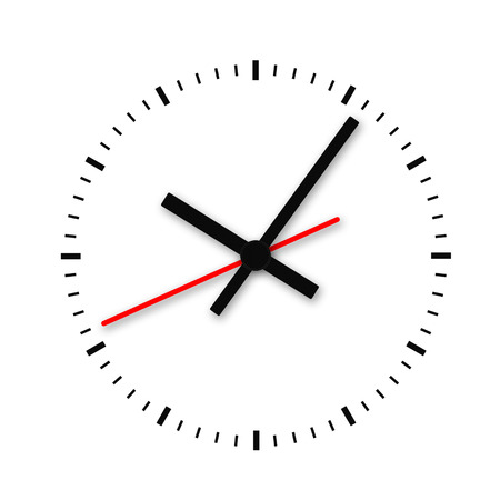 Clock and timestamp without numbers isolated on white background.の写真素材