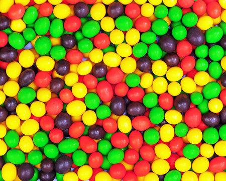 Multicolored candies for use as background. Closeup.の写真素材