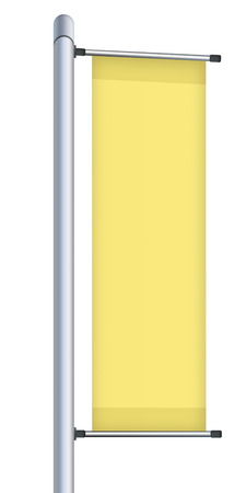 Vertical billboard isolated on white background. Highly detailed illustration.の写真素材