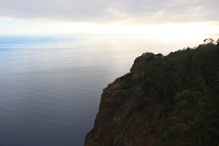 Big rock, big oceanの写真素材
