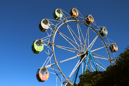 A Ferris Whell At a festival at the entrance on the new south wales central coast of Australiaのeditorial素材