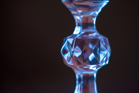 Close Up of Detail of a Crystal Glass. Abstract Background. An abstract shot of a cut crystal glass