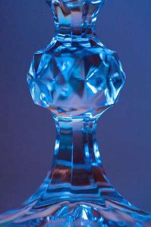 Close Up of Detail of a Crystal Glass. Abstract Background. An abstract shot of a cut crystal glassの写真素材