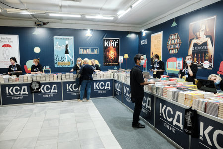 Lviv, Ukraine - September 15, 2021: Publishers Forum in Lviv, The 28th Lviv Book Fair. Potocki...