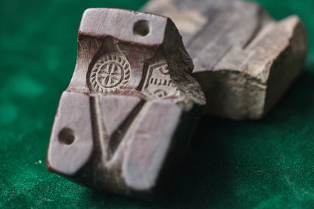 Stone mold for casting metal. Set of jewelry forms. Culture of Kievan Rus