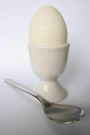 Egg and spoonの写真素材