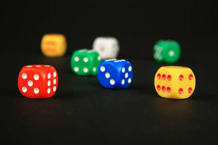 Colorful dicesの写真素材