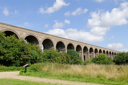 A Victorian brick built railway viaduct in the UKの写真素材