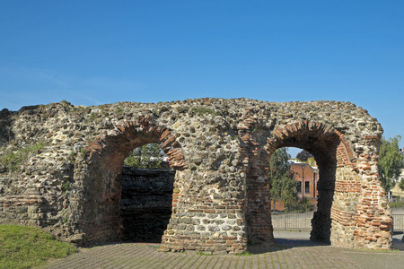 Balkerne Gate, Colchester, Essex,UK. A Roman gateway in the town wallのeditorial素材