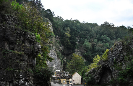 A view down Cheddar Gorge in Somerset, Englandのeditorial素材