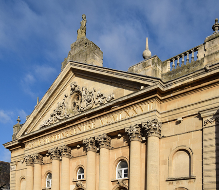 Banbury, England - November 29 2017:   The front of Castle Shopping Centre with an inscription showing it opened in 1977のeditorial素材