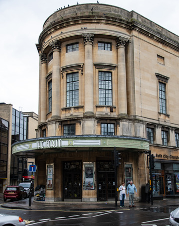 Bath, United Kingdom - October 13 2018:   The Forum art Deco Cinema, now used as a Church, on St James's Paradeのeditorial素材