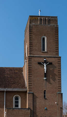 The Tower of the Catholic Christ the King Church on Northumberland avenue in Reading