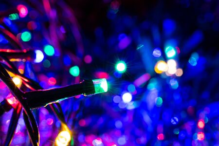 Image of a single light on a string of chritsmas tree lights