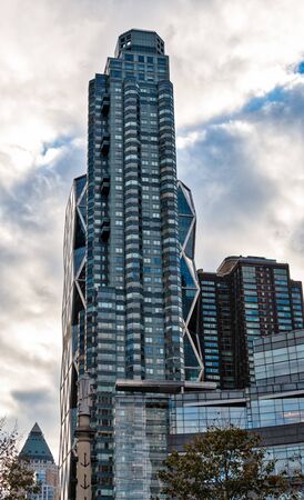 New York City, United States of America - November 17 2018:   Skyscrapers reach into the sky above New York City, seen from Central Park Westのeditorial素材