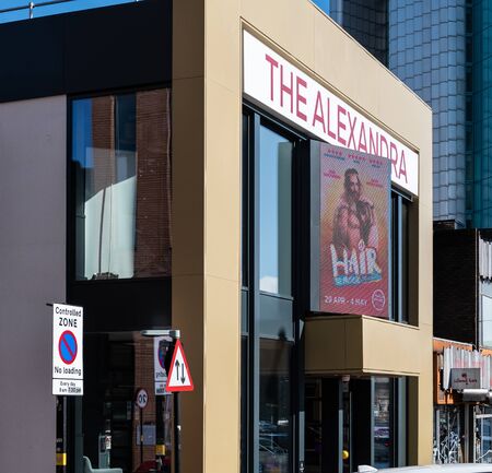 Birmingham, England - March 17 2019:   The frontage of the Alexandra Theatre in Suffolk Street Queenswayのeditorial素材