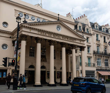 London, United Kingdom - August 18 2019:  The frontage of the Theatre Royal In Haymarketのeditorial素材