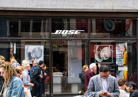 London, United Kingdom - August 18 2019:  The front of the Bose hifi store on Regent Street