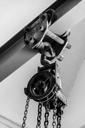 Pieces of machinery from the Tomato Paste factory, now a museum, in Vilchada Santoriniの写真素材
