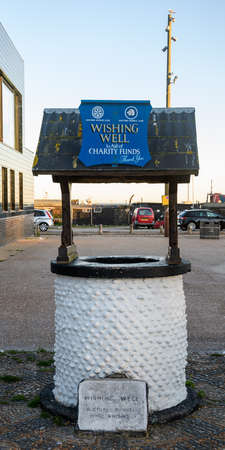 Hastings, United Kingdom - July 30 2020:  A Rotary Club charity well on Rock-a-nore Roadのeditorial素材