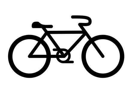 An icon of a bicycle for use as part of a logo, web design or signの写真素材