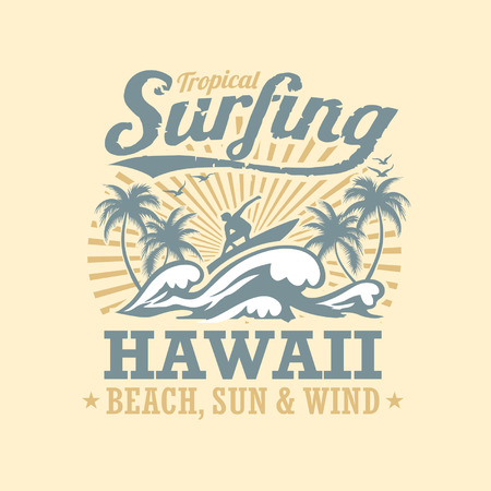 surfing vectorのイラスト素材