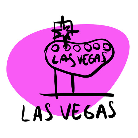 Las Vegas Nevada USA. A stylized image of the city tourism travel placesのイラスト素材