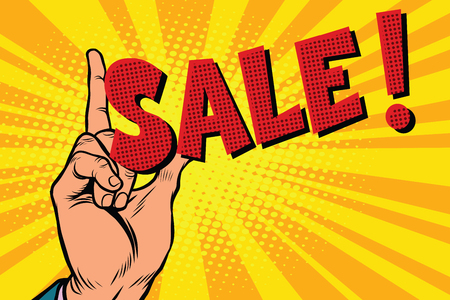 Business concept sale, hand gestureのイラスト素材