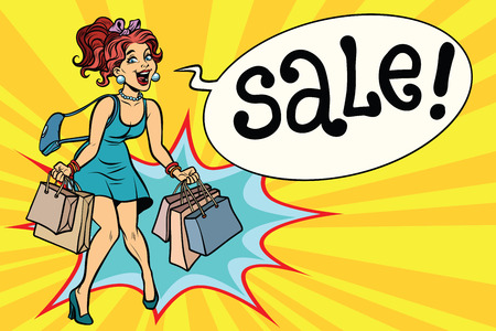 joyful woman hot sale pop art. Comic book cartoon pop art retro color illustration drawingのイラスト素材
