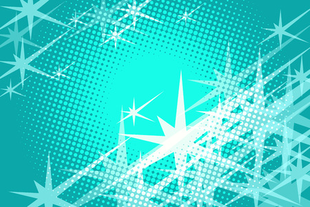 Green background stars. Comic book cartoon pop art retro vector illustration drawingのイラスト素材