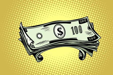 money hundred dollar banknotesのイラスト素材