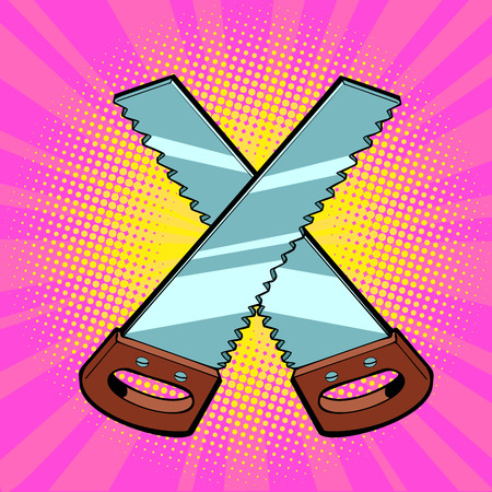 hand saw tool, carpenter symbolのイラスト素材