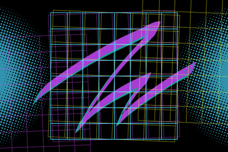 Neon dark blue background. Comic cartoon pop art retro vector illustration drawingのイラスト素材