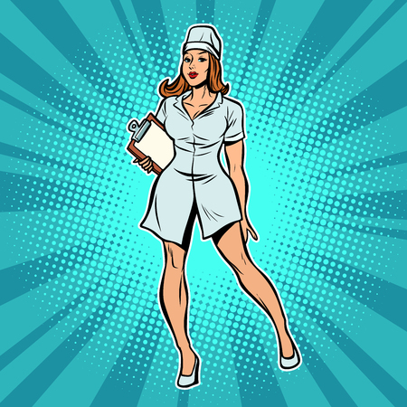 nurse medical worker, doctor hospital clinicのイラスト素材