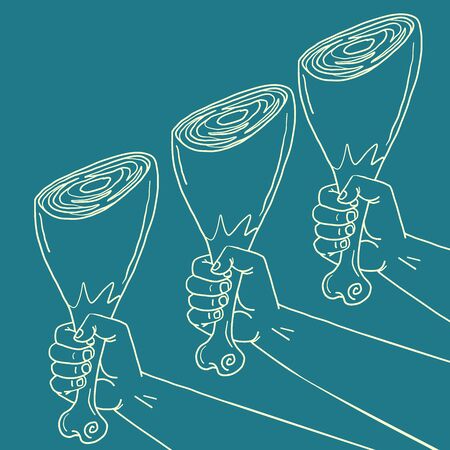 pork knuckle legのイラスト素材