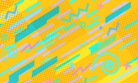 colored abstract background 80s style