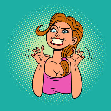 Funny insidious evil womanのイラスト素材