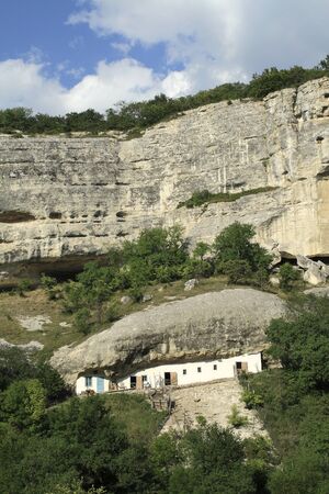 A Cave House in Crimeaの写真素材