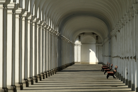 Colonnade in the Floral Garden Kromerizのeditorial素材