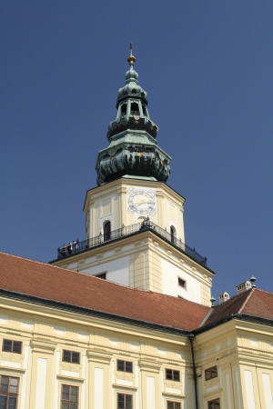 Clock Tower of the Achbishop s Castle in Kromerizのeditorial素材
