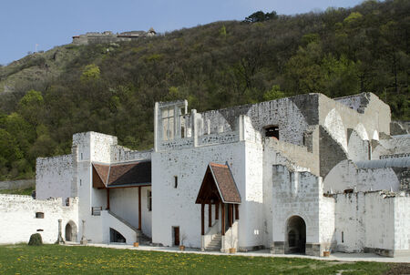 Remains of the renaissance palace in Visegradの写真素材