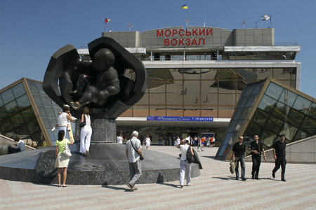 Modern building of Odessa Port Passenger Terminalのeditorial素材