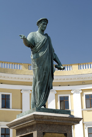 Monument to Duke de Richelieu in Odessa, Ukraine  の写真素材