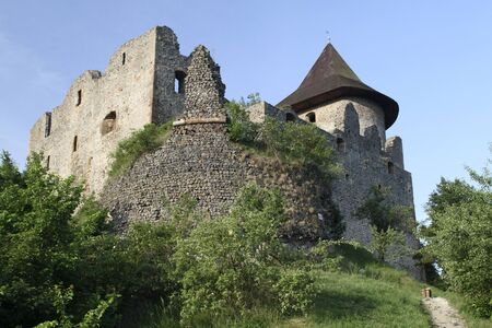 Ruins of the Medieval Castle Somoska on the Slovak-Hungarian borderのeditorial素材