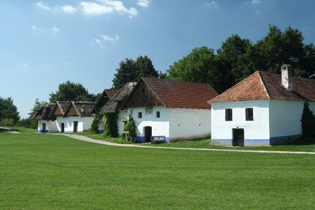 Traditional Moravian buildings viticulture (wine cellars) in Straznice, Czech Republic.のeditorial素材