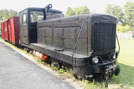 An old soviet train, where prisoners were escorted to the gulag. The Grutas park near Druskininkai, Lithuania.のeditorial素材