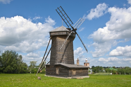 Old wooden windmill