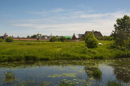 River landscape in summerの写真素材